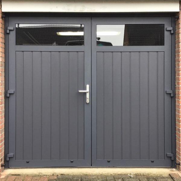 garagedeur openslaande deuren met glas