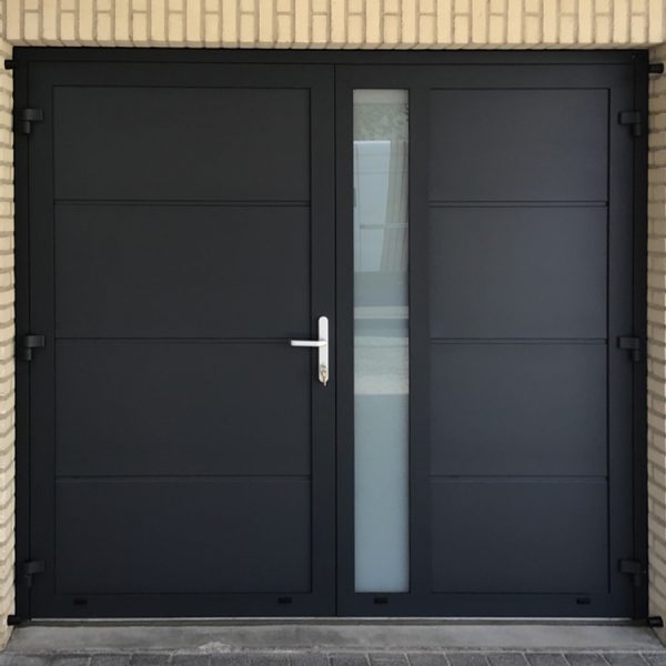 Openslaande garagedeur antraciet